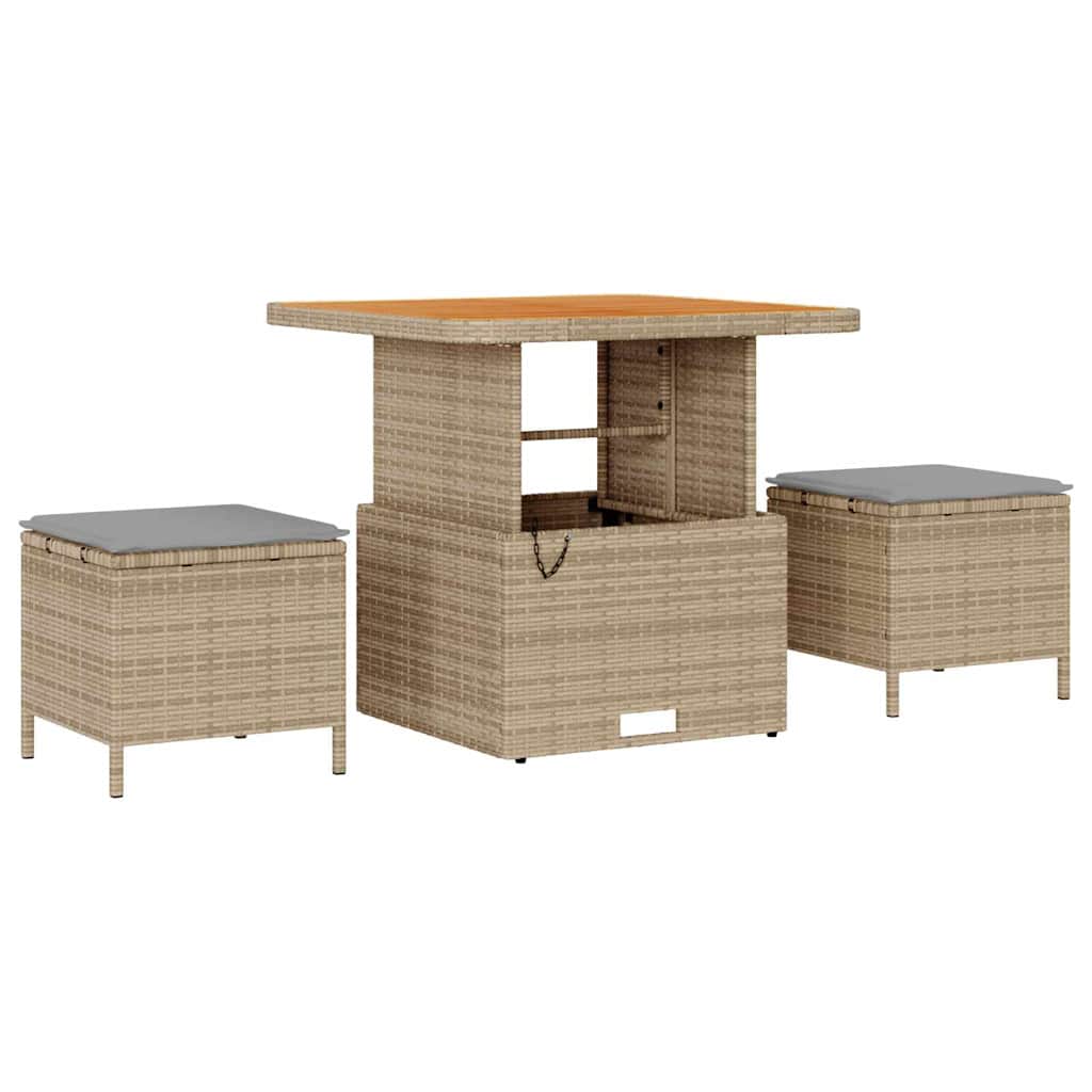 Garten-Sofa-Set 12 pcs Beige und Hellgrau 80 x 80 x 71 cm
